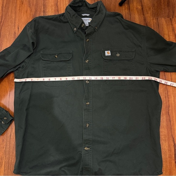 Carhartt Original Long Sleeve Button Up Shirt Size Large - Picture 6 of 8